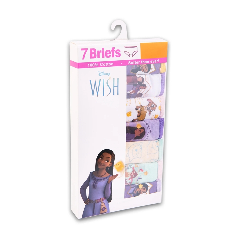 Disney Wish Girls' 7pk Briefs Set Size 4